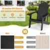 imageGiantex Outdoor Adirondack Chair  Oversized Patio Chairs wHidden Cup Holder Realistic Wood Grain 380 LBS Weight Capacity Weather Resistant Firepit Chairs for Backyard Garden 4 BlackBlack