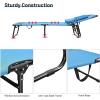 imageGiantex Outdoor Chaise Lounge Chair  Folding Beach Chair with 5 Adjustable Positions Hole Detachable Pillow Hand Ropes Lounger for Sunbathing Poolside Yard Patio Lawn ChairNavy