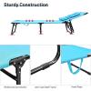 imageGiantex Outdoor Chaise Lounge Chair  Folding Beach Chair with 5 Adjustable Positions Hole Detachable Pillow Hand Ropes Lounger for Sunbathing Poolside Yard Patio Lawn ChairTurquoise