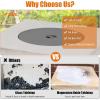 imageGiantex Outside Fire Pit Table  50000 BTU Outdoor Square Propane Fire Table Gas Fire Tables wLid Lava Rocks Stainless Steel Burner WaterProof Cover 34quot Stone Fire Pit for Patio Garden