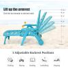 imageGiantex Patio Chaise Lounge Recliner on Wheels Folding Deck Chair with Armrests 5 Adjustable Positions for Poolside Yard Garden Rolling Outdoor Lounger Sunbathing Beach Chair1 GrayTurquoise