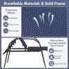 imageGiantex Patio Lounge Chair Outdoor Chaise Lounge with 5 Adjustable Backrest Sturdy Metal Frame Sunbathing Recliner Tanning Chairs for Outside Beach Yard Balcony Poolside BrownNavy