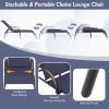 imageGiantex Patio Lounge Chair Outdoor Chaise Lounge with 5 Adjustable Backrest Sturdy Metal Frame Sunbathing Recliner Tanning Chairs for Outside Beach Yard Balcony Poolside BrownNavy