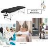 imageGiantex Portable Massage Table 84inch Folding Lash Bed Aluminium Frame Height Adjustable 2 Fold Professional Facial Salon Tattoo Massage Bed Face Cradle Armrests Headrest Carrying Bag BlackBlack