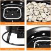 imageGiantex Portable Propane Fire Pit 19quot Outdoor Firepit 58000BTU Fire Bowl wCover ampamp Carry KitLava Rock Stone ampamp Tank Stabilizer Ring Gas Fire Pit for Outside CampingPatio Backyard Black