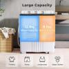 imageGiantex Portable Washing Machine 20lbs Capacity 12lbs Washer and 8lbs Spinner Compact for Apartment RV Gray ampamp White GX20313PEBlackWhite