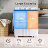 imageGiantex Portable Washing Machine 20lbs Capacity 12lbs Washer and 8lbs Spinner Compact for Apartment RV Gray ampamp White GX20313PEBlueWhite