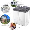 imageGiantex Portable Washing Machine 20lbs Capacity 12lbs Washer and 8lbs Spinner Compact for Apartment RV Gray ampamp White GX20313PEGray  White