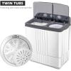imageGiantex Portable Washing Machine 20lbs Capacity 12lbs Washer and 8lbs Spinner Compact for Apartment RV Gray ampamp White GX20313PEGray  White