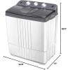 imageGiantex Portable Washing Machine 20lbs Capacity 12lbs Washer and 8lbs Spinner Compact for Apartment RV Gray ampamp White GX20313PEGray  White
