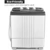imageGiantex Portable Washing Machine 20lbs Capacity 12lbs Washer and 8lbs Spinner Compact for Apartment RV Gray ampamp White GX20313PEGray  White