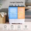 imageGiantex Portable Washing Machine 20lbs Capacity 12lbs Washer and 8lbs Spinner Compact for Apartment RV Gray ampamp White GX20313PEGreyWhite