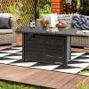 imageGiantex Propane Fire Pit Table 42 Inch 60000 BTU Rectangular Gas Fire Table wWaterproof Cover Outdoor Electronic Ignition Firepit Table wLava Rock for Courtyard Balcony Garden TerraceBlack