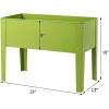imageGiantex Raised Garden Bed Elevated Planter Metal Plant Box with Legs Standing Garden StandDrainage Holes Vegetables ampamp Flowers Growing Container for Indoor and Outdoor Use 40L x13W x 315H25Lx13Wx18H