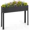 imageGiantex Raised Garden Bed Metal Planter Box with Legs Drain Hole Outdoor Indoor Elevated Garden Box for Vegetable Flower Herb Fruit Standing Raised Beds for Backyard Porch Balcony GreenBlack