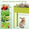 imageGiantex Raised Garden Bed Metal Planter Box with Legs Drain Hole Outdoor Indoor Elevated Garden Box for Vegetable Flower Herb Fruit Standing Raised Beds for Backyard Porch Balcony GreenGreen