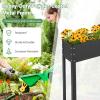 imageGiantex Raised Garden Bed Metal Planter Box with Legs Drain Hole Outdoor Indoor Elevated Garden Box for Vegetable Flower Herb Fruit Standing Raised Beds for Backyard Porch Balcony GreenBlack