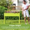imageGiantex Raised Garden Bed Metal Planter Box with Legs Drain Hole Outdoor Indoor Elevated Garden Box for Vegetable Flower Herb Fruit Standing Raised Beds for Backyard Porch Balcony GreenGreen