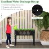 imageGiantex Raised Garden Bed Metal Planter Box with Legs Drain Hole Outdoor Indoor Elevated Garden Box for Vegetable Flower Herb Fruit Standing Raised Beds for Backyard Porch Balcony GreenBlack