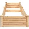 imageGiantex Raised Garden Bed Planter Wooden Elevated Vegetable Planter Kit Box Grow for Patio Deck Balcony Outdoor Gardening Natural