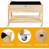 imageGiantex Raised Garden Bed on Wheels Wood Planter Box with Legs Liner Drain Holes Elevated Garden Bed for Vegetables Standing Garden Container for Backyard Patio 475quot LX 235quot WX 33quot H475LX 235WX 33H
