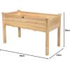 imageGiantex Raised Garden Bed on Wheels Wood Planter Box with Legs Liner Drain Holes Elevated Garden Bed for Vegetables Standing Garden Container for Backyard Patio 475quot LX 235quot WX 33quot H49Lx23Wx30H