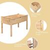 imageGiantex Raised Garden Bed on Wheels Wood Planter Box with Legs Liner Drain Holes Elevated Garden Bed for Vegetables Standing Garden Container for Backyard Patio 475quot LX 235quot WX 33quot H49Lx23Wx30H