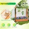 imageGiantex Raised Garden Bed with Trellis ampamp Hanging Roof Wood Planter Box with Bottom and Drainage Holes Freestanding Garden Planter for Flower Vegetable Fruit Herb Climbing Vines 77quotx17quotx72quot1