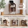 imageGiantex Record Player Stand with Charging Station Turntable Cabinet with Record Storage ampamp Metal Legs Vinyl Record Storage Cabinet Holds Up to 150 Albums for Living Room Bedroom Light OakLight Oak
