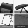 imageGiantex Set of 2 Patio Dining Chairs Folding Patio Chairs Outdoor Lawn Chairs with Adjustable Backrest and Headrest Sling Camping Chairs Portable Armchair for Porch Poolside Garden BackyardBlack