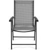 imageGiantex Set of 2 Patio Folding Chairs Outdoor Chairs with Armrest Portable Dining Chairs for Porch Camping Pool Beach Deck Lawn Garden 2Pack Patio Sling Chairs Metal Frame GreyGrey