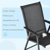 imageGiantex Set of 2 Patio Folding Chairs Outdoor Chairs with Armrest Portable Dining Chairs for Porch Camping Pool Beach Deck Lawn Garden 2Pack Patio Sling Chairs Metal Frame GreyBlack