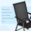 imageGiantex Set of 2 Patio Folding Chairs Outdoor Chairs with Armrest Portable Dining Chairs for Porch Camping Pool Beach Deck Lawn Garden 2Pack Patio Sling Chairs Metal Frame GreyBlack