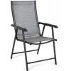 imageGiantex Set of 2 Patio Folding Chairs Outdoor Chairs with Armrest Portable Dining Chairs for Porch Camping Pool Beach Deck Lawn Garden 2Pack Patio Sling Chairs Metal Frame GreyGrey