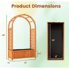 imageGiantex Set of 2 Raised Garden Bed with Arch Trellis for Climbing Vine Flower Vegetable Wood Planter Box with Liner ampamp Drainage Design Outdoor Plant Container for Yard Balcony 33quotx14quotx58quot2