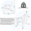 imageGiantex Set of 4 Adirondack Chair Outdoor Fire Pit Chairs HDPE Weather Resistant Patio Chair for CampfireDeck Garden Yard Lawn Furniture Porch and Lawn Seating Composite ChairsWhite