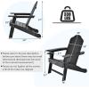 imageGiantex Set of 4 Adirondack Chair Outdoor Fire Pit Chairs HDPE Weather Resistant Patio Chair for CampfireDeck Garden Yard Lawn Furniture Porch and Lawn Seating Composite ChairsBlack