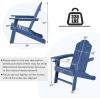 imageGiantex Set of 4 Adirondack Chair Outdoor Fire Pit Chairs HDPE Weather Resistant Patio Chair for CampfireDeck Garden Yard Lawn Furniture Porch and Lawn Seating Composite ChairsNavy