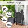 imageGiantex Set of 4 Adirondack Chair Outdoor Fire Pit Chairs HDPE Weather Resistant Patio Chair for CampfireDeck Garden Yard Lawn Furniture Porch and Lawn Seating Composite ChairsBlack