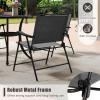 imageGiantex Set of 4 Patio Folding dining chairs for Camping Beach Backyard Deck Portable wArmrest and Metal Frame 4Pack BrownGrey
