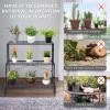 imageGiantex Tiered Plant Stand Outdoor 3 Tier Metal Plant Stands for Multiple Plants w Curved Legs Garden Shelf Flower Pot Holder Storage Organizer Rack for Indoor Outdoor Garden Balcony Porch
