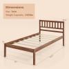 imageGiantex Twin Bed Frames with Headboard Solid Wood Platform Bed with Wood Slat Support Single Bed with 16quot Under Bed Storage Twin Bed Frames for Kids Adults Guests Easy Assembly WalnutTwin