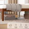 imageGiantex Twin Bed Frames with Headboard Solid Wood Platform Bed with Wood Slat Support Single Bed with 16quot Under Bed Storage Twin Bed Frames for Kids Adults Guests Easy Assembly WalnutFull