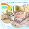 imageGiantex Twin Floor Bed with Door ampamp Fence Kids Wood Montessori Beds with Safety Guardrails Floor Bed Frame for Kids Boys Girls No Box Spring Needed Floor Bed Twin GreyGrey