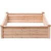 imageGiantex UShaped Raised Garden Bed Wood Raised Garden Planter Box for Vegetables and Flowers Easy Assembly Garden Container for Backyard Patio Balcony 925quot Lx95 Wx11 H40Lx40Wx12H