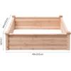 imageGiantex UShaped Raised Garden Bed Wood Raised Garden Planter Box for Vegetables and Flowers Easy Assembly Garden Container for Backyard Patio Balcony 925quot Lx95 Wx11 H40Lx40Wx12H
