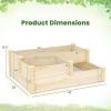 imageGiantex UShaped Raised Garden Bed Wood Raised Garden Planter Box for Vegetables and Flowers Easy Assembly Garden Container for Backyard Patio Balcony 925quot Lx95 Wx11 H43Lx35Wx145H