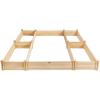 imageGiantex UShaped Raised Garden Bed Wood Raised Garden Planter Box for Vegetables and Flowers Easy Assembly Garden Container for Backyard Patio Balcony 925quot Lx95 Wx11 H925Lx95Wx11H