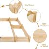 imageGiantex UShaped Raised Garden Bed Wood Raised Garden Planter Box for Vegetables and Flowers Easy Assembly Garden Container for Backyard Patio Balcony 925quot Lx95 Wx11 H925Lx95Wx11H