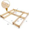 imageGiantex UShaped Raised Garden Bed Wood Raised Garden Planter Box for Vegetables and Flowers Easy Assembly Garden Container for Backyard Patio Balcony 925quot Lx95 Wx11 H925Lx95Wx11H